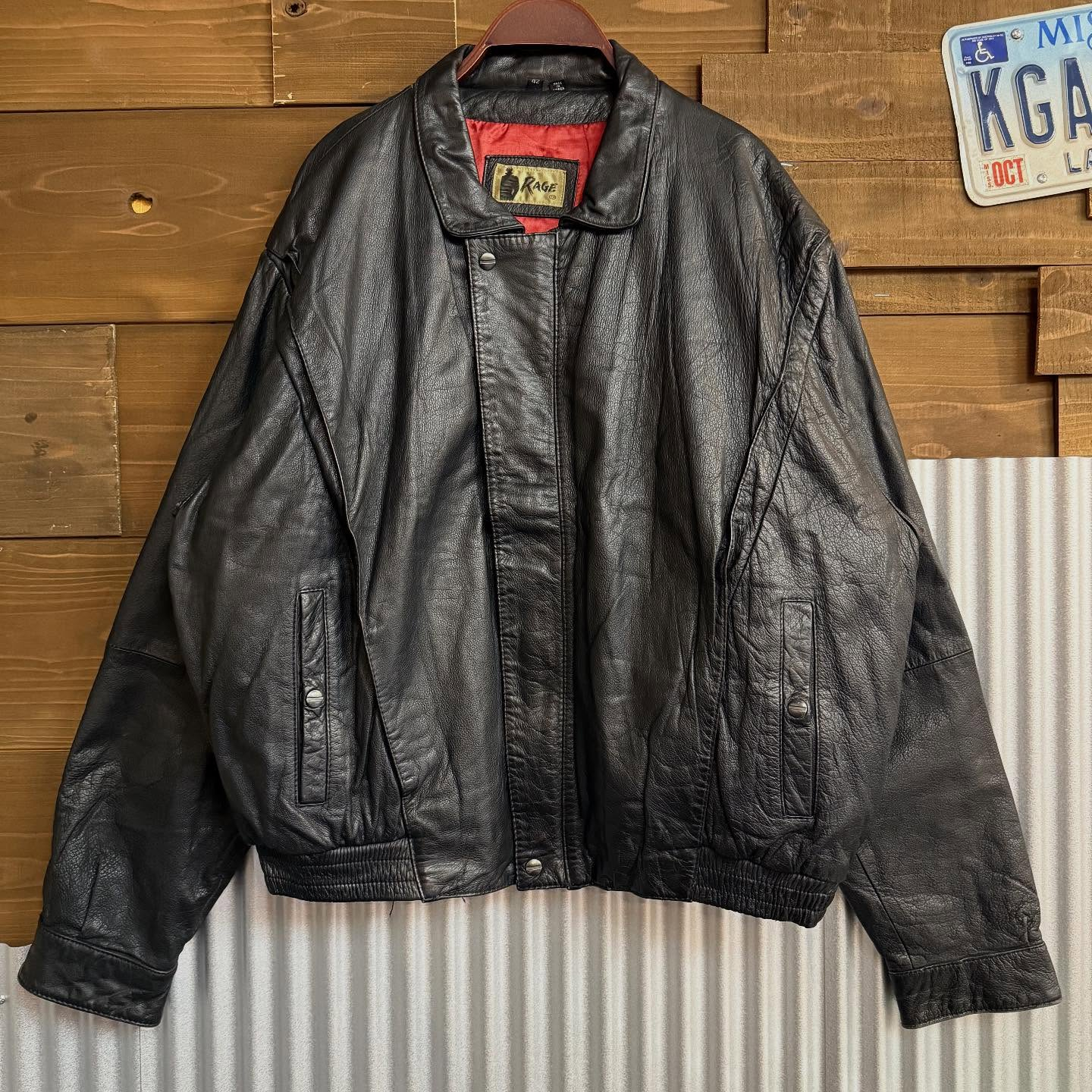 【RAGE Leather Blouson Jacket】