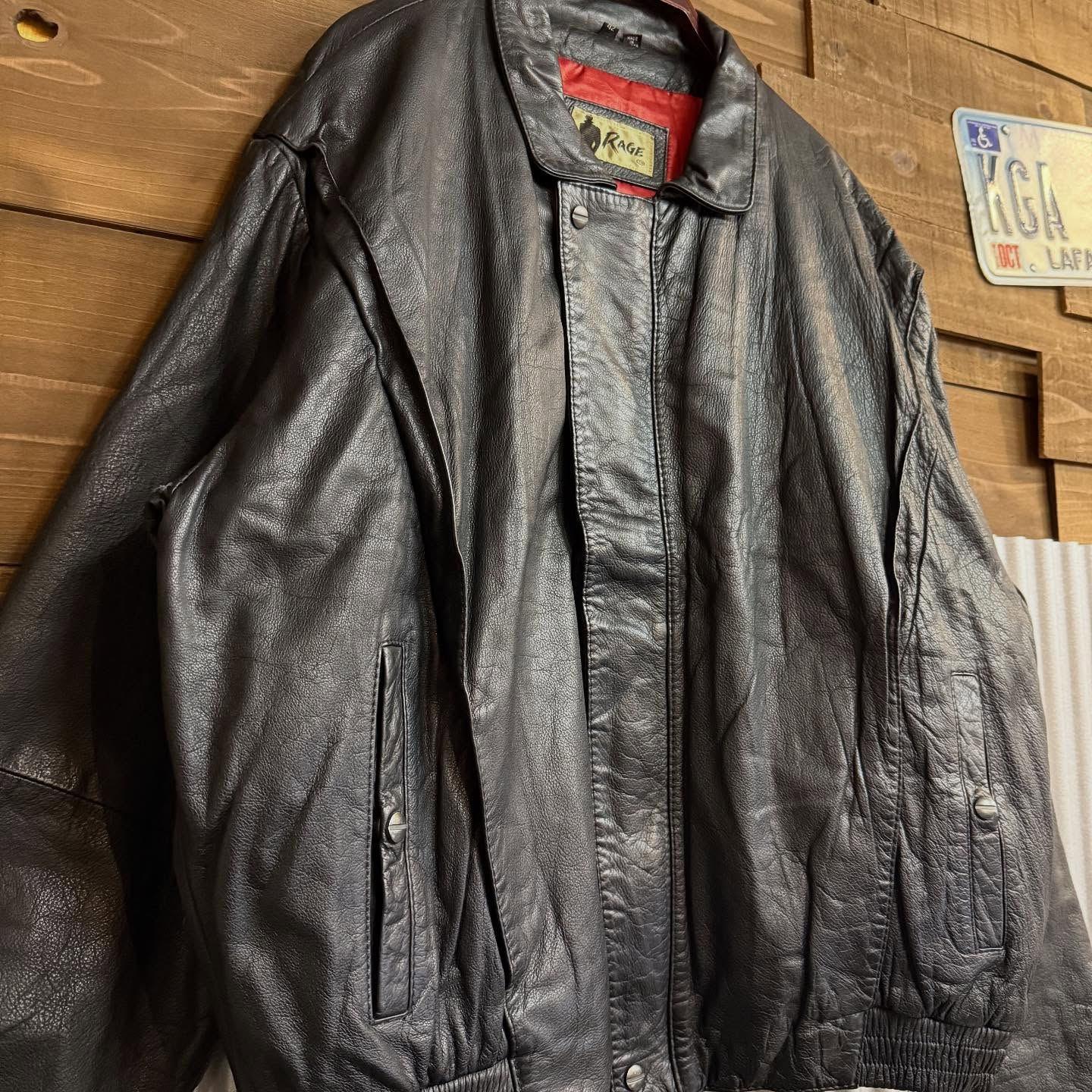 【RAGE Leather Blouson Jacket】